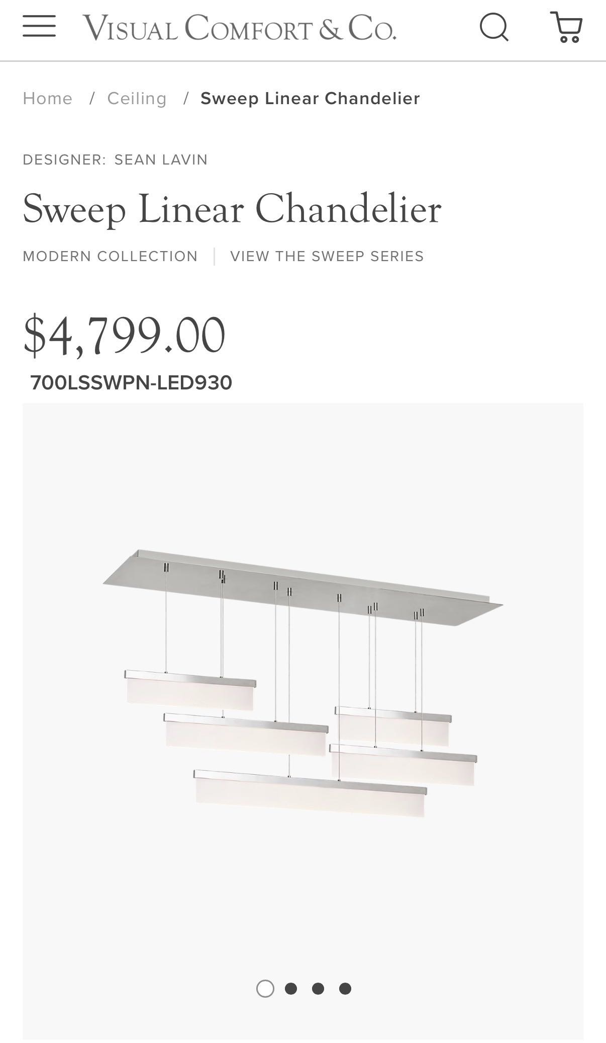 ✨ 2 Designer Linear Chandelier – Visual Comfort (Retail $4,799) ✨