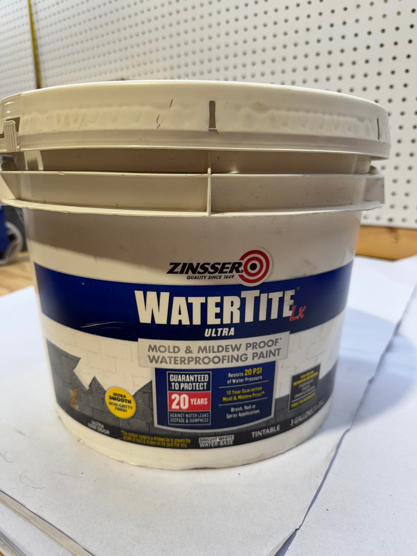 Zinsser WaterTite LX Ultra Waterproofing Paint 3 Gallon – New