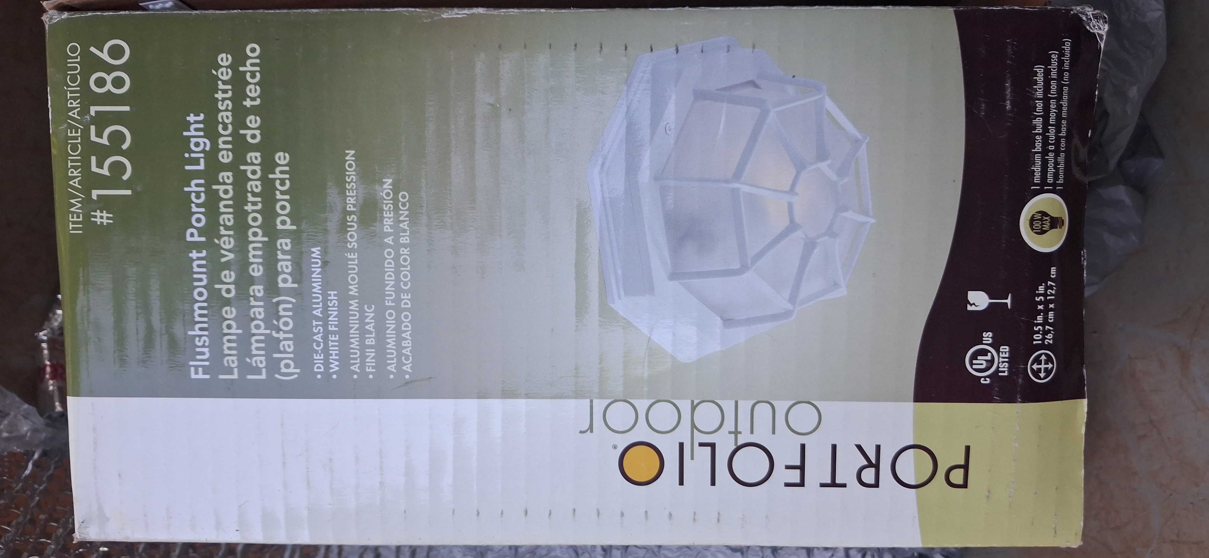 Portfolio Outdoor Flushmount Porch Light