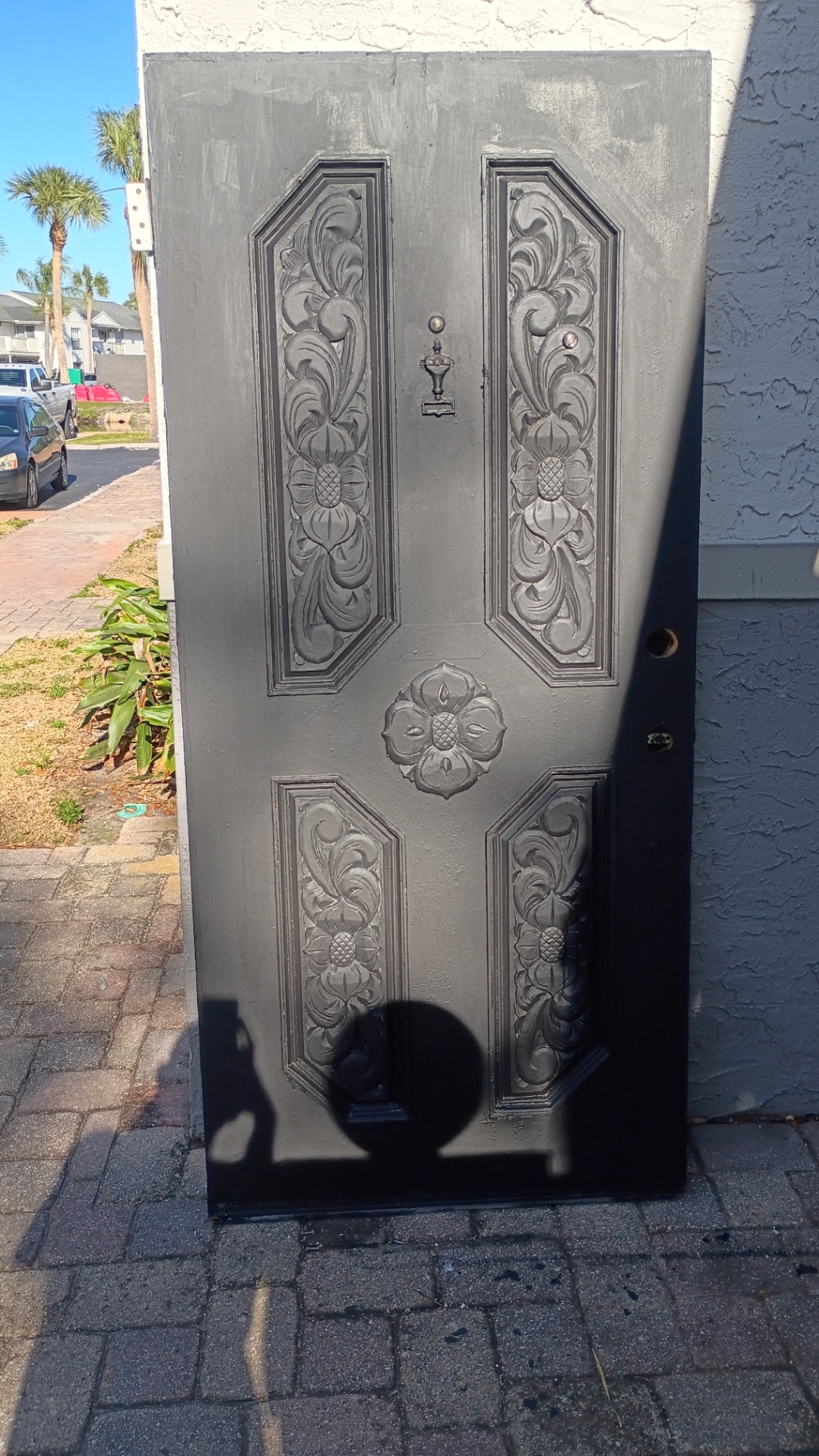Exterior Heavy antique army door