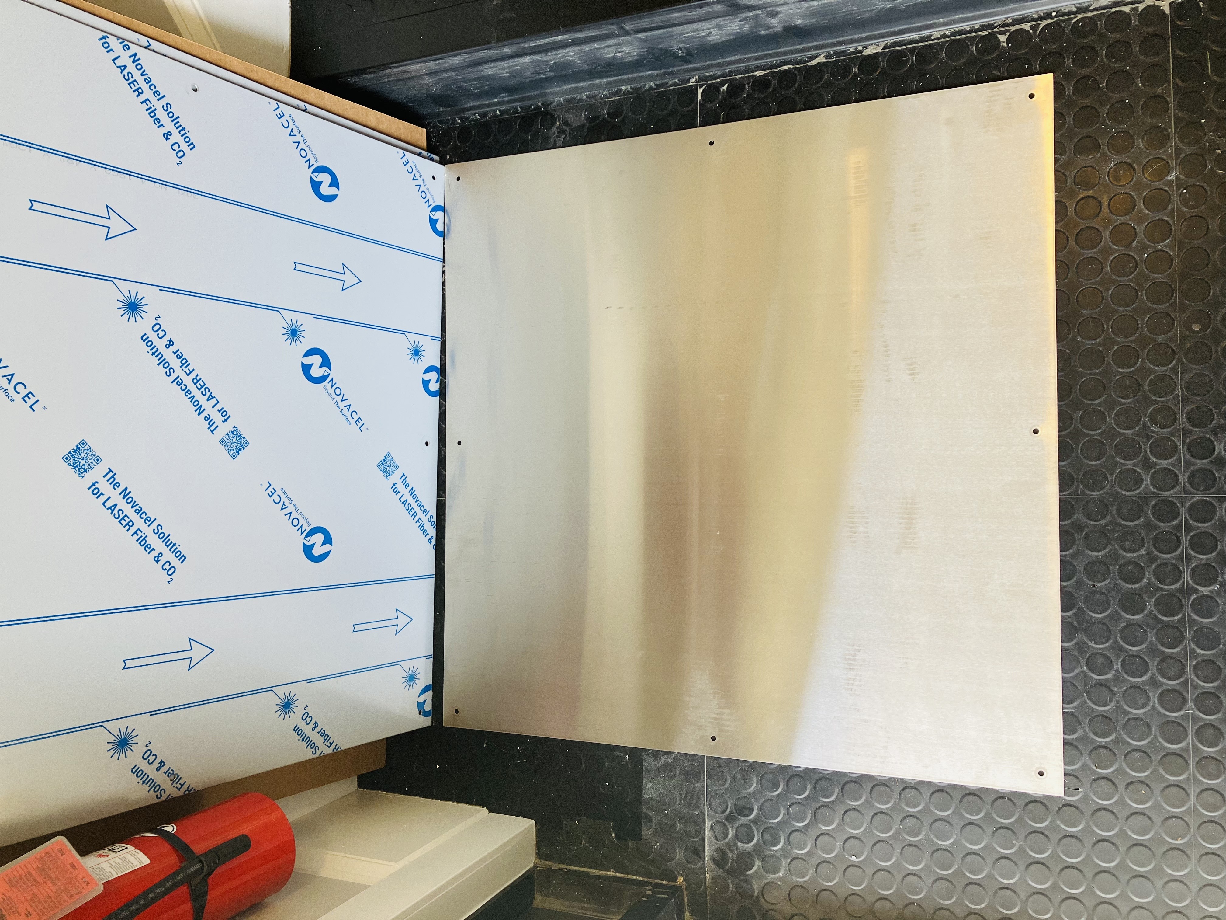 36in x 36in - 18ga, Brushed, Stainless Steel Armor Plates Quantity:8