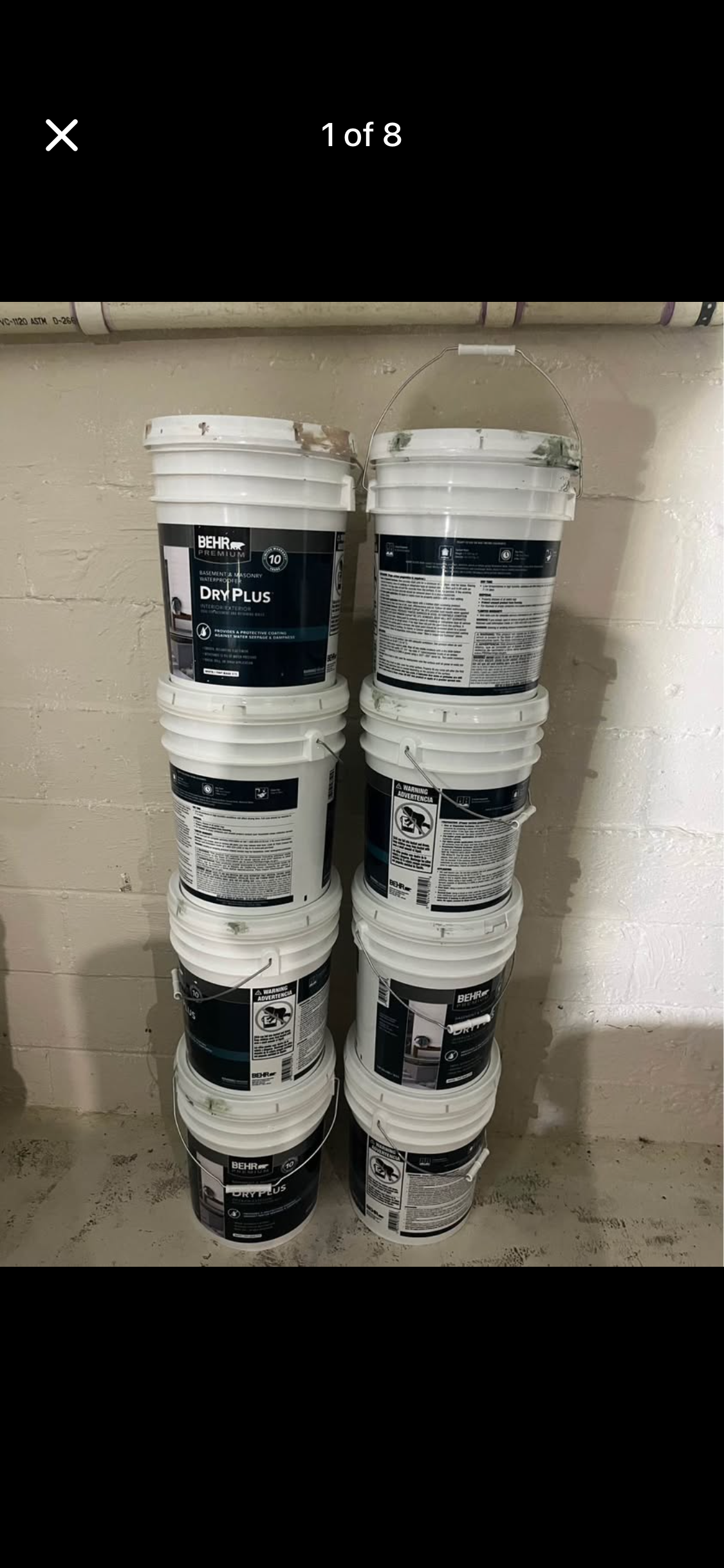 BEHR PREMIUM 5 gal. #DMW-05 Canyon Echo Flat Interior/Exterior Dry Plus Basement Masonry Waterproofer