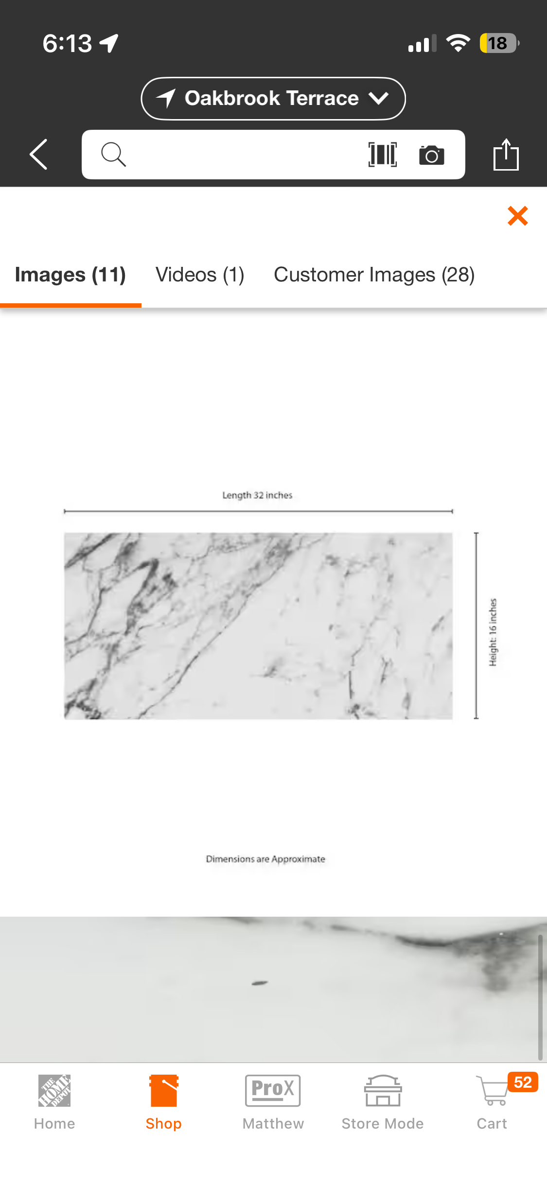 1.90$ sqft 16 in. x 32 in. Polished Porcelain Marble Look Floor and Wall Tile (14.2 sq. ft./Case)