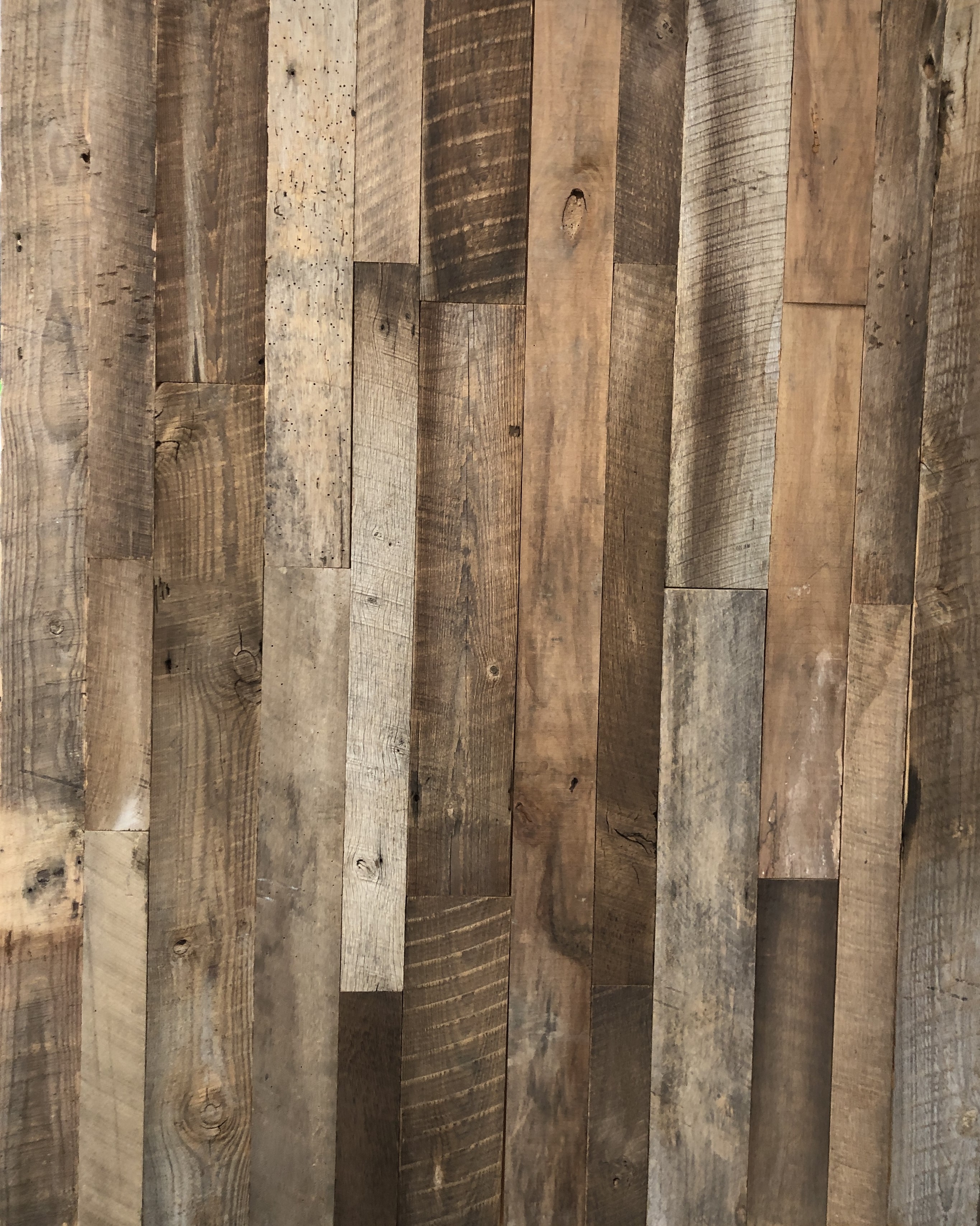 Reclaimed hardwood paneling