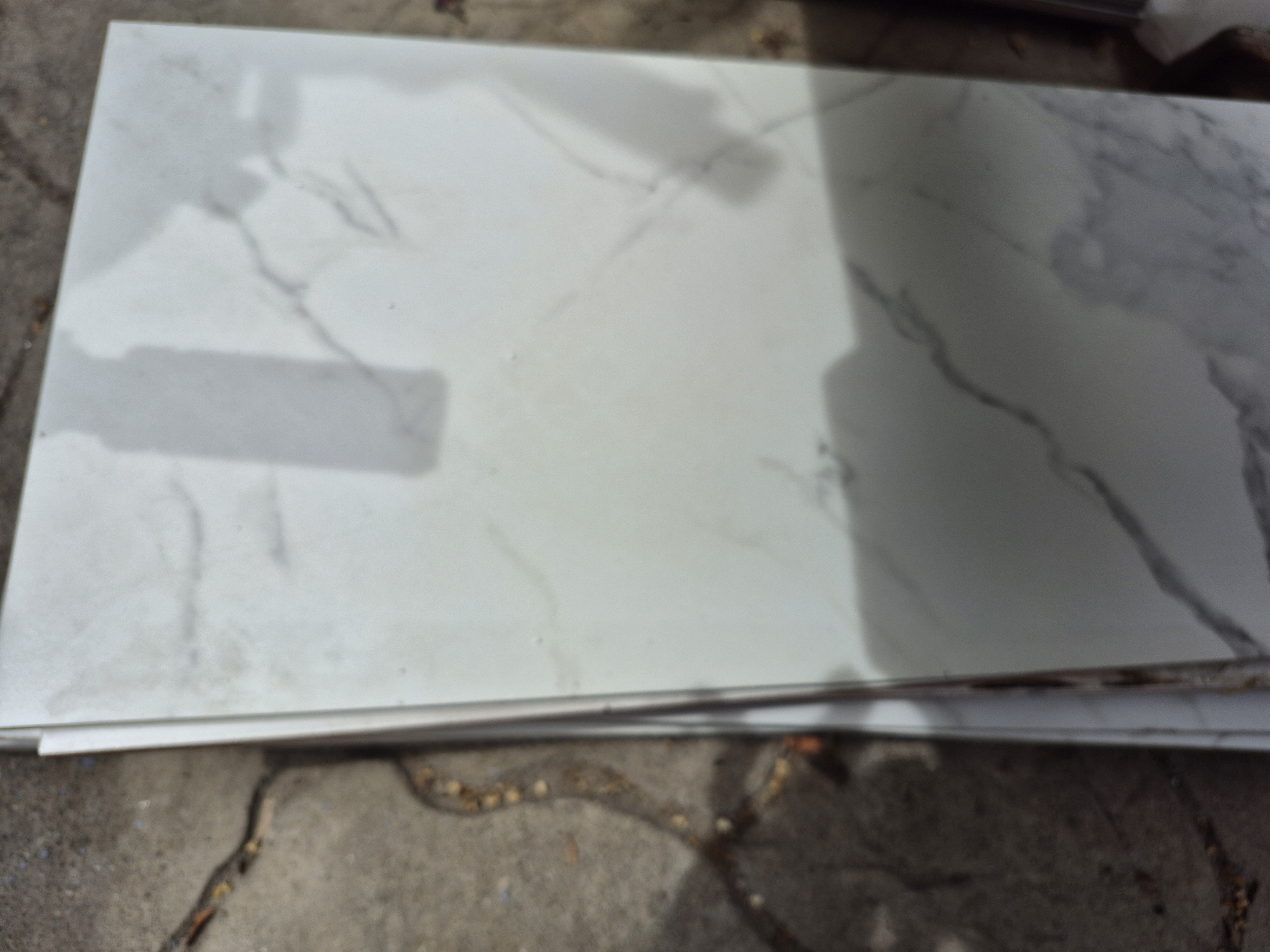 12 White Marble Look Ceramic Tiles 12"x24"