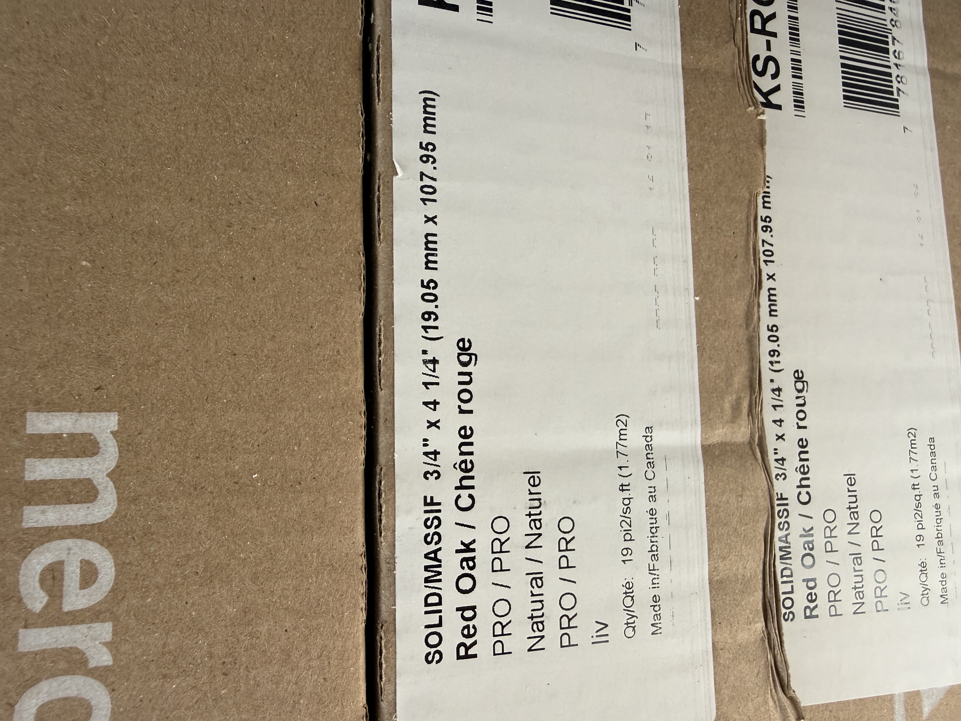 Mercier Pro Red Oak Solid wood flooring 4-1/4" wide 3/4" thick