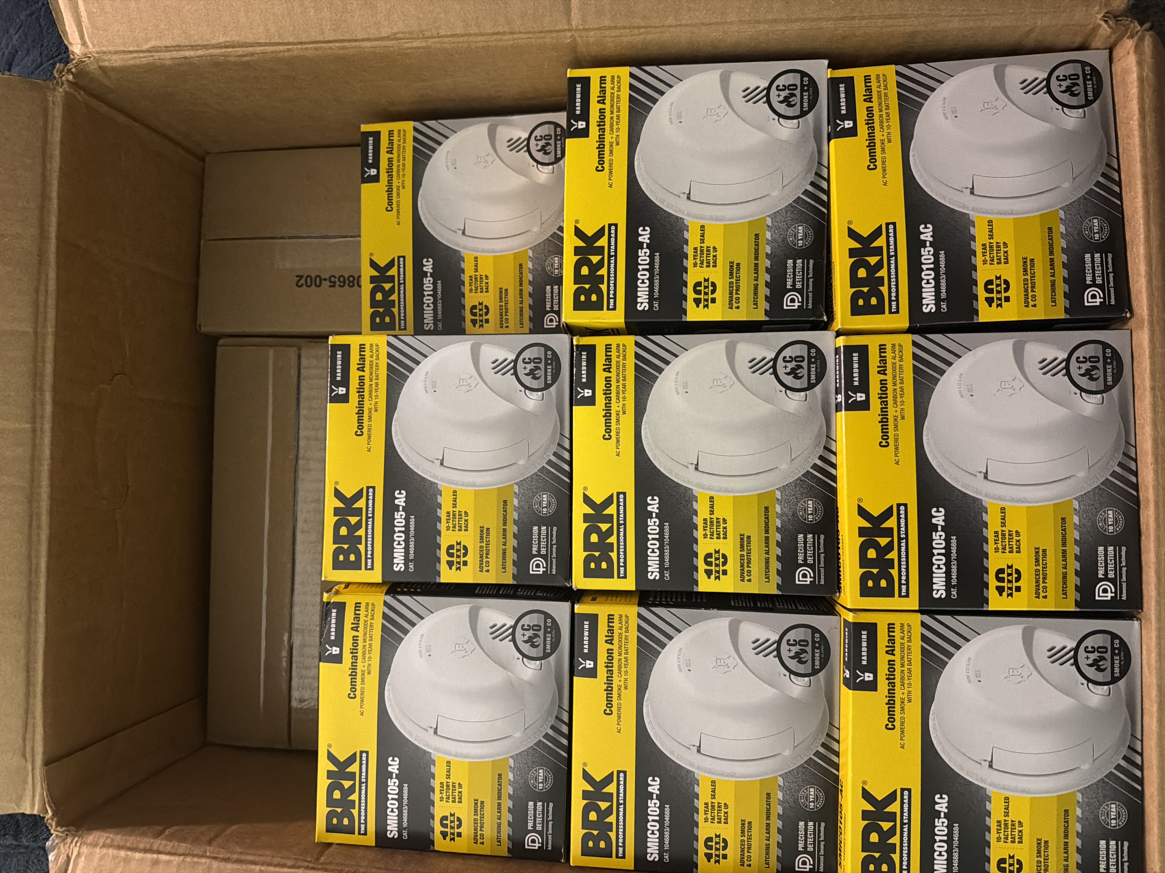 NEW BRK / First Alert Hardwired Smoke & Carbon Monoxide Alarm Bulk Lot – 65+ Units – Contractor Inventory – Builder Surplus